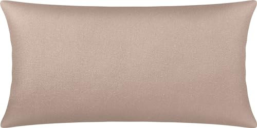 Erwin Müller Kissenbezug, Kissenhülle Nürnberg Doppel-Jersey, Taupe Größe 40x80 cm - strapazierfest, temperaturausgleichend, mit Reißverschluss