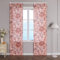 ESLIR Schiebegardinen Blickdicht Flächenvorhänge Set 2er Schiebevorhang Wohnzimmer Gardinen mit Klettband Landhaus Vorhang Blumenmuster Rosa BxH 57x245cm 2 Stück
