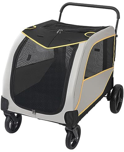 Großer Hundebuggy für mittelgroße Hunde, Hundebuggy für große Hunde / 2 Katzen, Pet Gear Hundekutsche, Reisebuggy für mehrere Haustiere, Traggewicht 60 kg