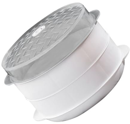 Vaporera para Microondas de Doble Capa en Pp, Blanco