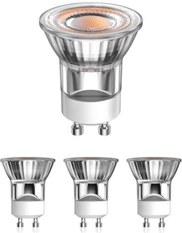 BrightArk GU10 LED Leuchtmittel 2W Warmweiß 3000K, Mini MR11 Reflektor 20W Ersatz Scheinwerfer-Glühbirnen 36° Abstrahlwinkel Nicht Dimmbar- 35MM Durchmesser 230V (4 Stück)