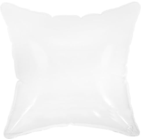 DEARMAMY Inflatable Cushion Transparent Clear Pillow Portable Sofa Cushion Adjustable Air Pillow Insert for Camping Outdoor Travel Home Use 14.17X14.17X11.81In
