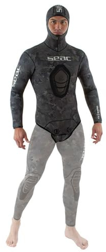 Seac Giacca Snake Man, giacca da 7 mm con cappuccio per subacquea, 100% neoprene UltraStretch, XXL