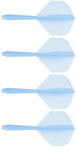 M METERXITY 4 Pezzi Asta E Ali Integrate per Freccette - Asta A Vite Unica, Plastica Antirottura, Adatto A Freccette A Punte Morbide E A Punte in Acciaio (4.5x5mm, Blu)