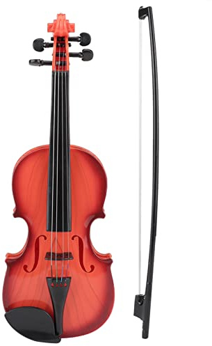 Simulerad Violinmusik öva Violin, Justerbart Strängmusikinstrument för Nybörjare för Nybörjare Violinsats Musikinstrument Utsökt Hantverk Prestanda Rekvisita Presenter (Ljusbrun)