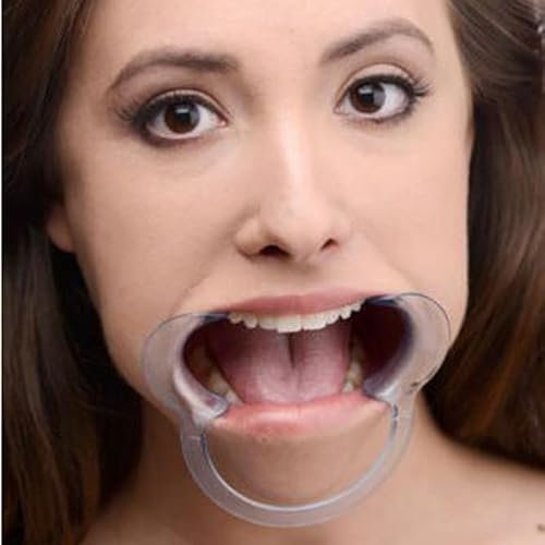 Thlsexy Sexy Mundknebel für Frauen erzwungener Mundöffner Flirtknebel Deep-Throat-Knebel-Dilator SM Fetisch Mundknebel Mund Bondage Mouth Gag heißes Sexspielzeug für devote Sklaven（transparente Farbe）