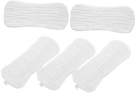 SAFIGLE 5stücke Stoffwindeln Für Neugeborene Wiederverwendbare Baumwollwindeln Einlagen Aus Atmungsaktivem Material Saugfähige Windeln Für Junge Mädchen Spucktücher Für Jungen