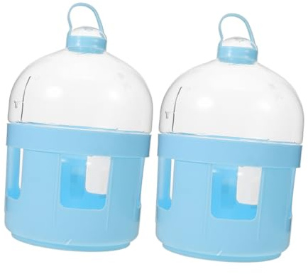 TOYANDONA Bebedero para Pájaros Botella De Agua Abs 2l Transparente para Jaula Suministros para Aves y Codornices Uso En Aviarios y Hogares