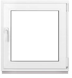 Framex Finestra in Plastica Bianca Larghezza x Altezza 90 x 95 cm (900 x 950 mm) Triplo Vetri (32 mm), Anta-Ribalta, Girevole DIN Destra – Premium
