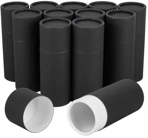 BENECREAT 12 tube en Carton Kraft Boîte D'Emballage pour Bouteille D'Huile Essentielle de 50 ml Récipient Tubulaire Blanc avec Couvercle pour Projets D'Artisanat Bouteille D'Huile Bijoux