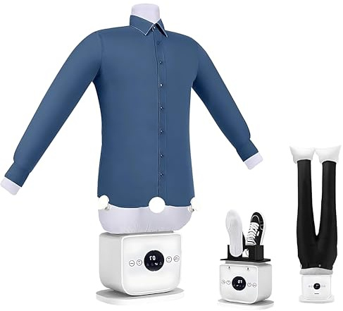 Dfdieratve Manichino Stira Camicie Automatico Gonfiabile | Macchina da Stiro Completa con Asciugatura Rapida 8 Min, 360°, Controllo Tempo/Temperatura, Touchscreen, per Qualsiasi Tessuto
