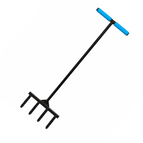 Anwicar Arieggiatore per Prato Larghezza di Lavoro 31 cm - Arieggiatore Manuale per Prato - Aeratore Giardino Nero 103x31x13cm