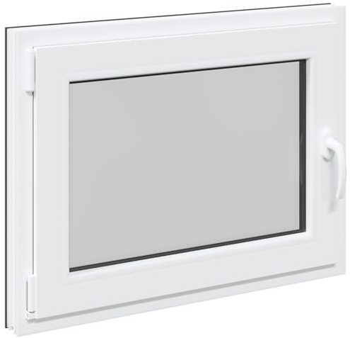 vidaXL Tilt & Turn Källarfönster RISOR 80 x 70 cm PVC och glas