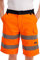Mivaro Kurze Herren Arbeitshose Shorts mit Reflexstreifen in Signalfarben, Farbe:Orange, Größe Hosen:XL
