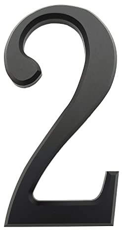 Ywonoby 3D Mailbox Numbers - Self Adhesive House Numbers Stickers, Black, 2.4 Inch (6 cm)