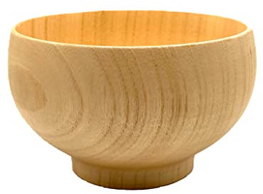 野口熊太郎茶園 Wooden Matcha Bowl with Brand logo, Dishwasher Safe, Natural Solid Wood, Nanoparticle Coating, About 10.1 fl oz, Made in Japan