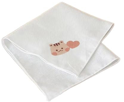 Mllepjdh Praktisches Baumwoll-Spucktuch, weich und saugfähig, Baby-Waschlappen, Bär, Kaninchen für Säuglinge, ideal für Mahlzeiten und Sabberkontrolle, Zahnen, Babyhandtuch