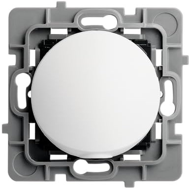 DEBFLEX - Casual Evo - Salida de Cables con Sujetacables - Para Ocultar el Cableado de Hornos y Radiadores - Personalizable - ABS - Instalación Empotrada - Blanco - 74 x 74 x 36 mm