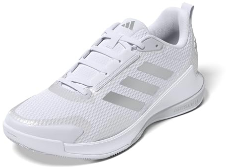 Adidas Women's Novaflight 2 Indoor, White/Silver Metallic/White, 9.5
