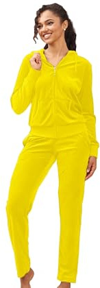 LeeHanTon Track Suits for Women Velour Tracksuit 2 Piece Outfits Set Jogging Sweatsuits Soft Sports Sweat Suit Pants