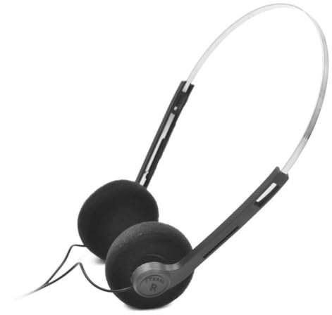 Casque rétro supra-auriculaire – Écouteurs filaires universels de 3,5 mm, casque léger et portable avec bandeau réglable, design vintage compact pour téléphones portables et tous les appareils audio