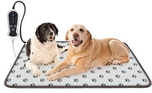RC SLL Pet Heating Pad 75x120cm with Smart Control, Heated Cat Dog Bed with Wire-Reinforced, Crate Cozy Bed for Cats,Dogs, Promotes Comfort and Recovery, Whelping Box Supplies