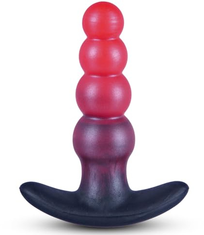 Plug anale silicone 16 cm, perle anali morbide graduate con base stabile, massaggiatore prostatico, dildo, dilatatore anale training, sfere per punto G donna e prostata uomo, per principianti
