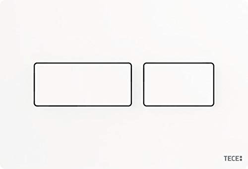 TECE TECEsolid 9240433 Toilet Flush Plate Stainless Steel for Dual Flush Technology Matt White