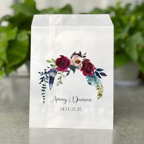 Sacchetti bomboniere personalizzati 3quot;x6quot;/4quot;x6quot;/5quot;x7quot;/6quot;x9quot; Sacchetti regalo di carta Party White/Kraft Paper Bag Cookie Bar Treat Candy Bags-White,13x18cm 25pcs