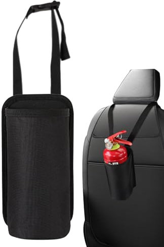 Borsa per estintore per auto, supporto multifunzionale per sedile posteriore, resistente all'usura, per veicoli, tasca nera per bagagliaio