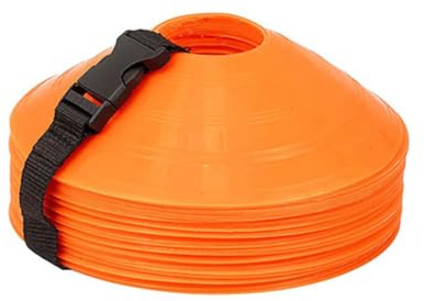 20PCS Disc Cones Soccer Cones Disc Cone with Strap Set Round Training Cones Agility Soccer Cones Sports Disc Cones Holder for Training Soccer Football Basketball Other Sports and Games (Orange)