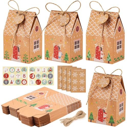 2025 Christmas Advent Countdown Calendar Box,Fillable Advent Calendar,Empty Advent Calendars to Fill,24 days Advent Calendar Paper Box,Empty Advent Calendar to Fill Yourself for DIY Xmas Decorations