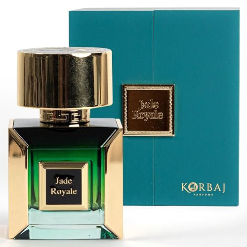 KORBAJ PARFUMS Jade Royale - Arabian Perfume for Women and Men, Extrait de Parfum Mens Cologne with Bergamot Sweet Orange Lemon- Cashmere Wood, Tonka Bean- Ambergris White Musk Patchouli Perfume 100ml