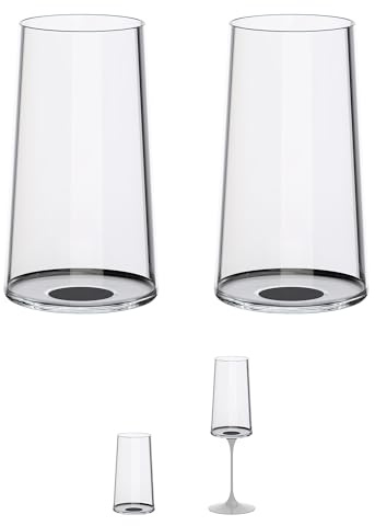 Trebonn SplitGlass Bicchieri Modulari Magnetici (Set 2) – Da Bicchiere a Calice in 1 Click – Salvaspazio, Lavabili in Lavastoviglie
