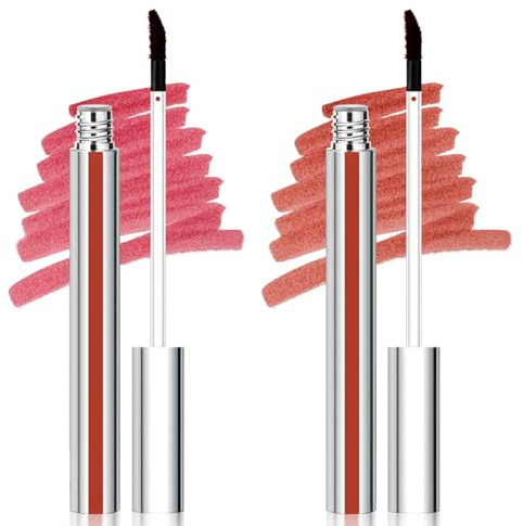 2Pcs Lip Liner Stain Peel off Peel Off Lip Liner Stain Lip Stain Peel Off Peel Off Lip Stain Lip Tint Waterproof and Smudge-Proof High-Pigment Matte Suitable for Lip Makeup for Women and Girls