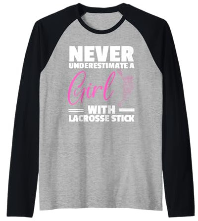 Coole Lacrosse-Kunst für Ehefrau, Mädchen, Frauen, Lax-Helm, Sportliebhaber Raglan