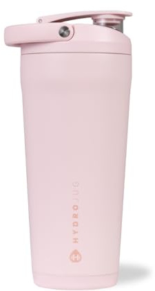 HydroJug 24 oz New Stainless Steel Shaker – Insulated, Leakproof, BPA-Free with Silent Mixing Grate – No Clumps, No Noise – Premium Shaker for Fitness, Sports & Everyday Use, Pink Sand