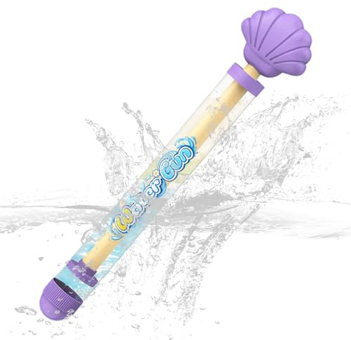 Ruwshuuk Pistola ad acqua – giocattolo per esterni con estratto colorato – giocattolo da spiaggia con funzione estraibile per combattimenti divertenti in piscina, giardino e feste