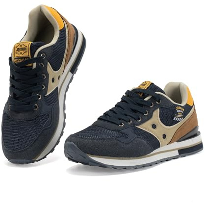 JOMIX Scarpe da Ginnastica Uomo Casual Running Sneakers retrò Leggero Sportive Comode Moda Antiscivolo Camminata Tennis Fitness