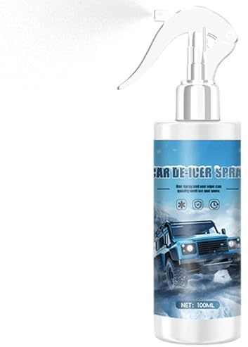 Stronrive De Icer per Parabrezza Auto, 100 ml, Liquido antigelo ad Azione Rapida, Spray antigelo per Auto, specchi, Chiavi, Serrature, guarnizioni, Neve, Pulizia