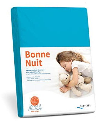 Savorana Bonne Nuit Elastan Spannbetttuch Baumwolle Stretch 220 g/m²- Steghöhe bis 30 cm Bettlaken für Boxspringbetten Wasserbetten - Größe 100x200-120x220 cm Petrol