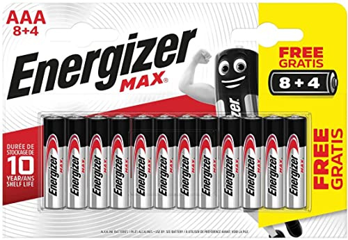 Energizer Max Long-Lasting Alkaline Power | 12 x AAA Batteries