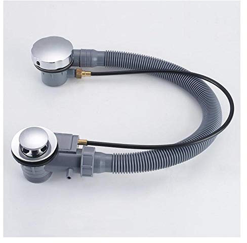 Graues Kunststoffrohr, drehbare Badewanne, Ablaufarmaturen