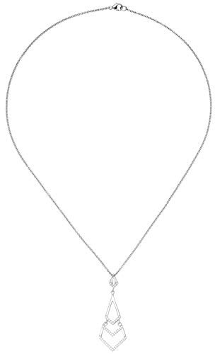 Jobo Damen-Halskette mit Anhänger aus 925 Sterling Silber mit 46 Zirkonia 45 cm