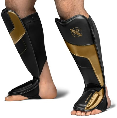 Hayabusa T3 Full - Protège-Tibias arrière - Noir/Or, Moyen