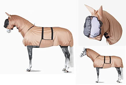 netproshop Pferde Fliegen- und Insektenschutz Ekzemer Fliegendecke oder Kopfteil Auswahl Gr. 115-155, Groesse:115, Farbe:Kopfteil