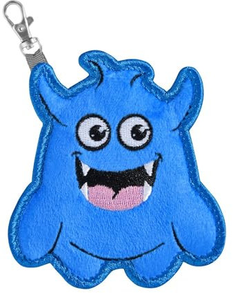 Step by Step KIGA MAGS „Monster Fluffy“, 1 Magnet-Applikation mit Karabinerhaken, Monster, Anhänger zur Individualisierung des Kindergartenrucksack KIGA MINI & KIGA Maxi