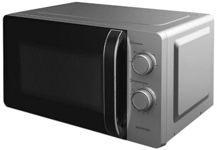 Infiniton MW-HS2070 Mikrowelle, 20 Liter, 700 W, Timer von 0 bis 35 Minuten, DEFROST-Funktion, Türöffnung mit Griff, Silber