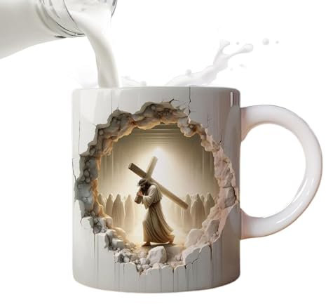 Générique Tasse À Café En Céramique De Jésus,tasse En Céramique Chrétienne,Tasse Au Lait,Jésus Catholique Cappuccino Expresso Latte Thé Lait Tasse Chrétienne Tasses À Café Pour Amis Collègue