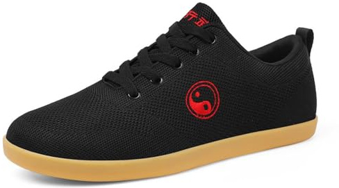 Chaussures D'EntraîNement De Karaté,Chaussures Kung Fu Tai Chi,Chaussure Escrime,Conception AntidéRapante,Conception Ergonomique,pour La Formation DéButant Adultes Enfants Hommes Femmes,Black-42 EU